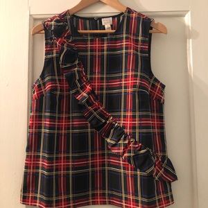 J. Crew Factory plaid shell